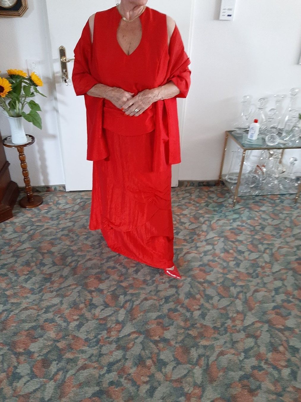 Robes: Langes 2tl. Partykleid  plus Stola  ROT – Neuf (Voir description) à Meilen par nero108