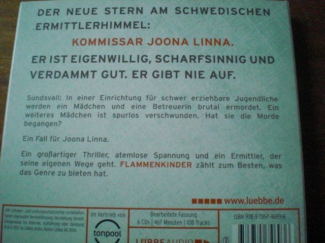 Audiolibri: Flammenkinder-Lars Keppler 6Cds – Usato da Adliswil venduto da jauense 1