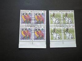 1991 Serie 791-792  Erstag gest.Viererblock mit Tab (K28)