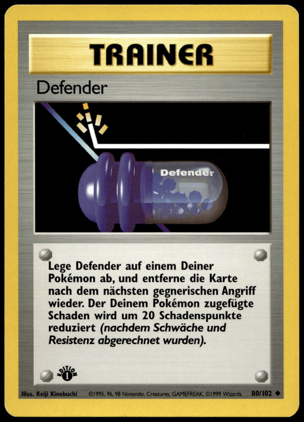 Defender 80/102 Pokémon Base Set 1.Edition ab 1.- (Neu (gemäss ...