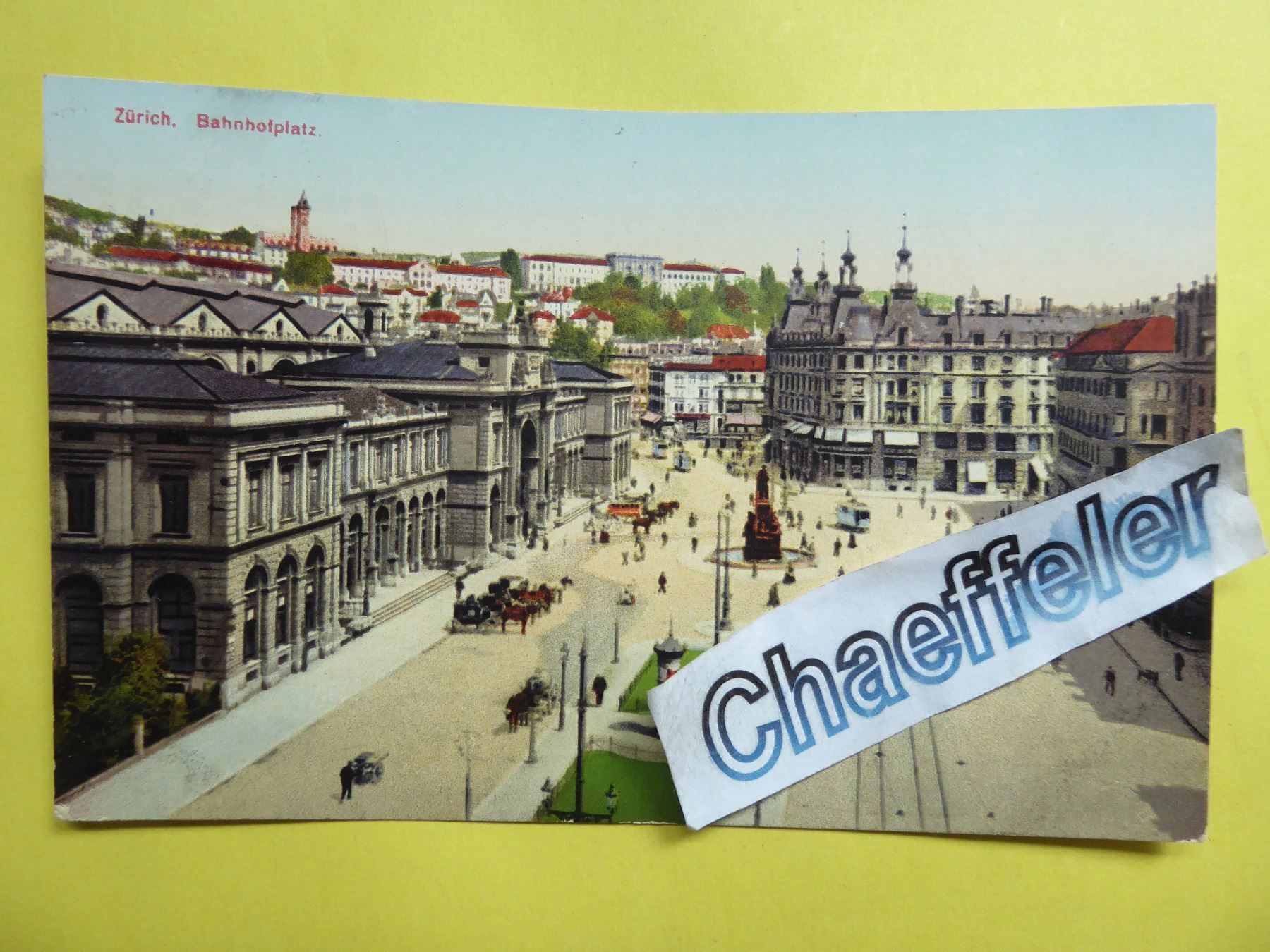 Cartoline postali: Zürich, Bahnhofplatz – Usato da Zürich venduto da Chaeffeler
