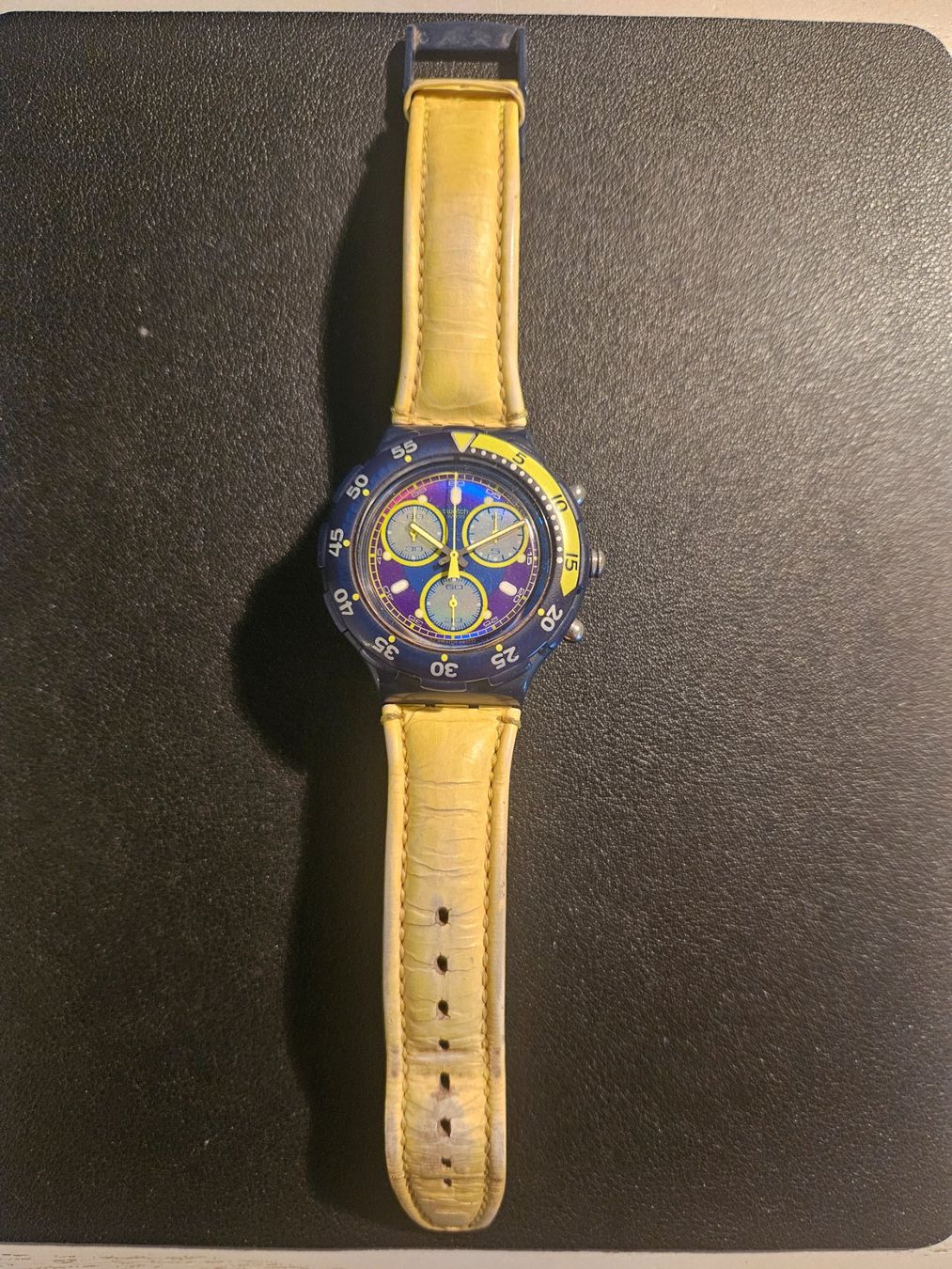 Swatch Uhren: Swatch Aqua Chrono Fluo Wave SBN105 – Gebraucht aus Oberhofen Thun'see von Nici006