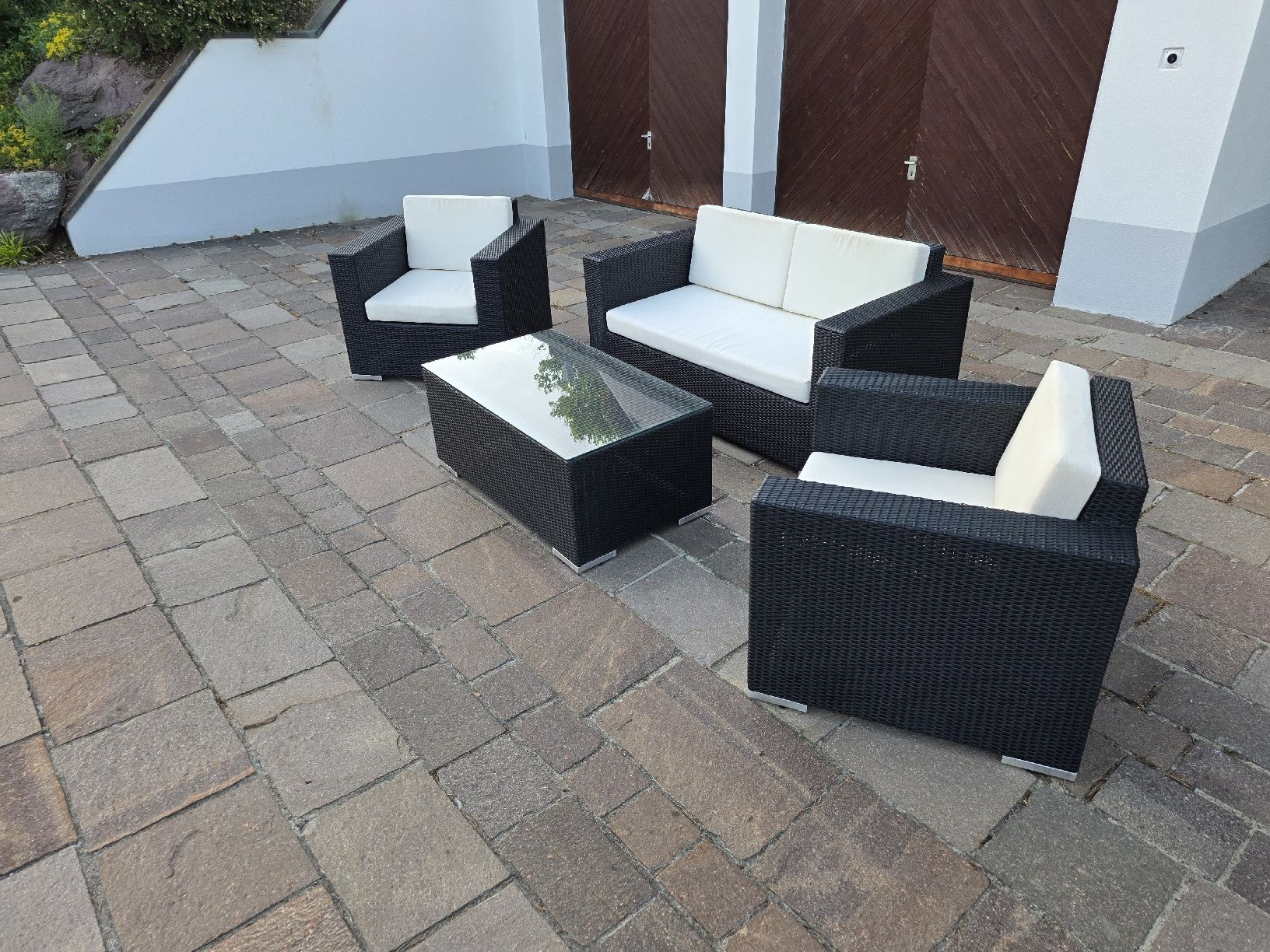 Set di tavolo e panche: Rattan Gartenlounge – Usato da Bäretswil venduto da xxflockixx 1