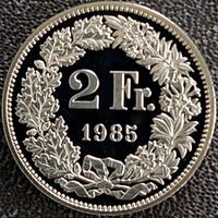 2 Franken 1985 stgl. / aus Münzsatz