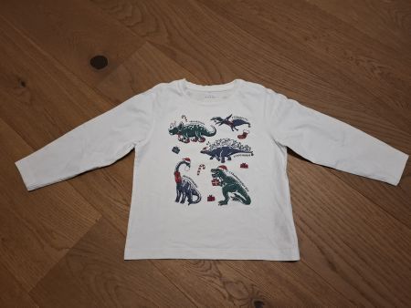 Dinosaurier / Dino Langarmshirt Weihnachten Gr. 110 von Name
