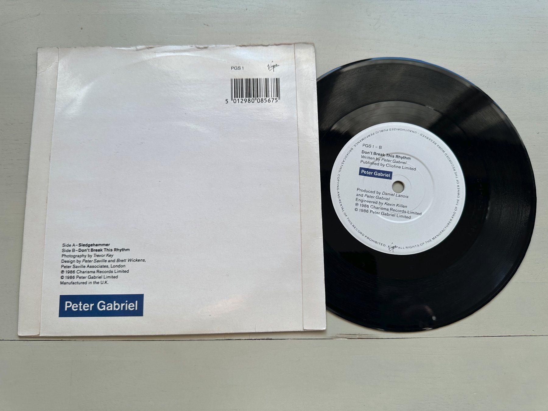 Schallplatten: PETER GABRIEL GENESIS Sledgehammer tolle Single Top Hit UK – Gebraucht aus Basel von Partridge 1