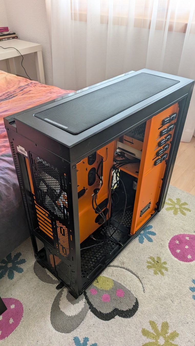 Phanteks Custodie: Phanteks Enthoo Luxe Full-Tower Chassis ,  schwarz-orange – Usato da Brig venduto da Mike69 7