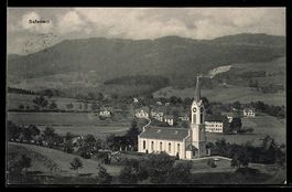 AK Safenwil, Kirche und Dorf, 1917