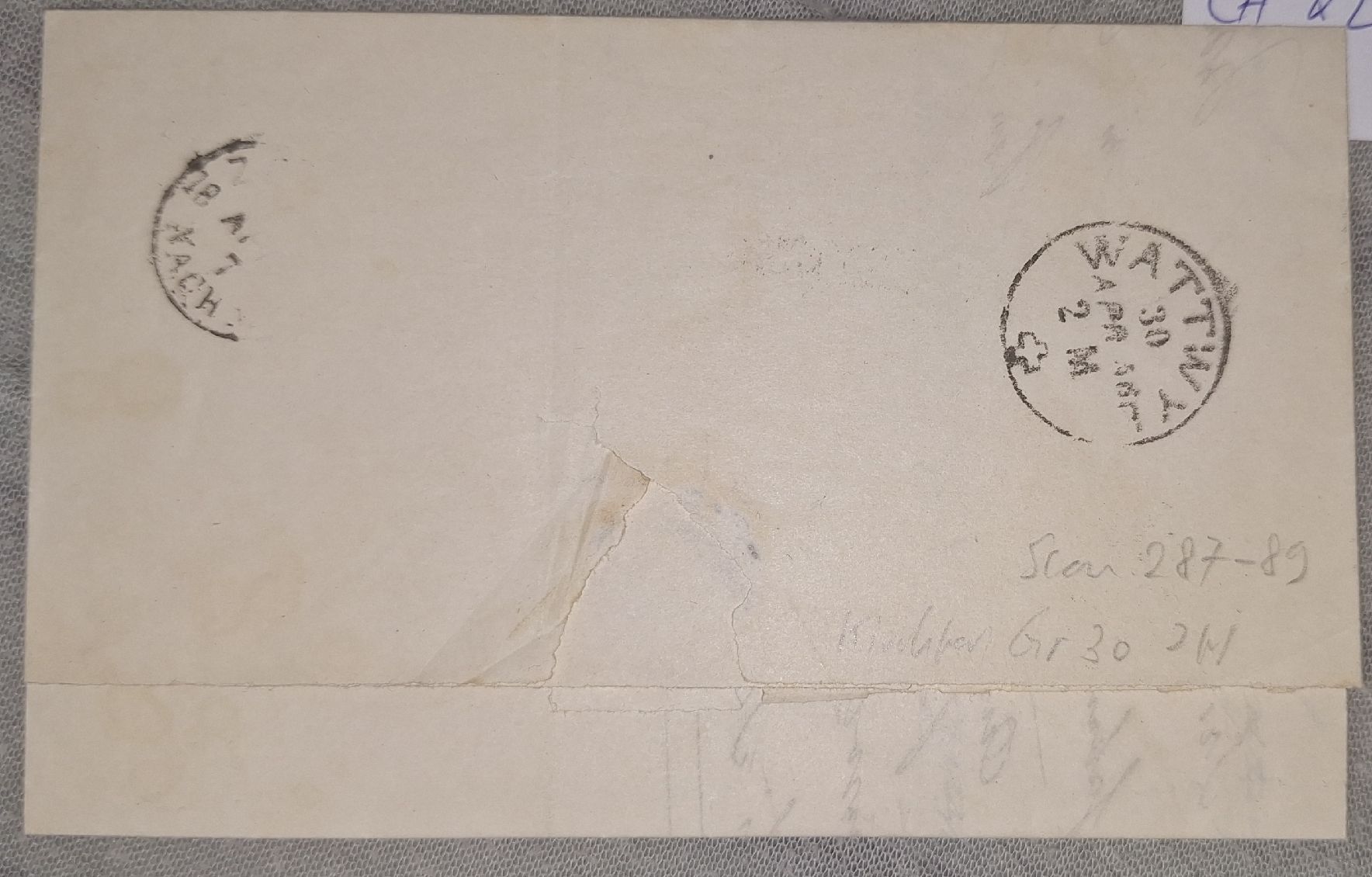 Tutti i francobolli: Strubelbrief 22C / 23B Kirchberg Kat.- 550.- – Usato da Balgach venduto da SIMEON27 3