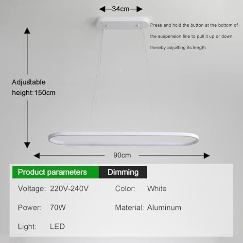 Kronleuchter & Deckenlampen: Hängeleuchte LED Dimmbare Hängelampe Ring Pendelleuchte – Neu und originalverpackt aus Hundwil von tec_mm27 2