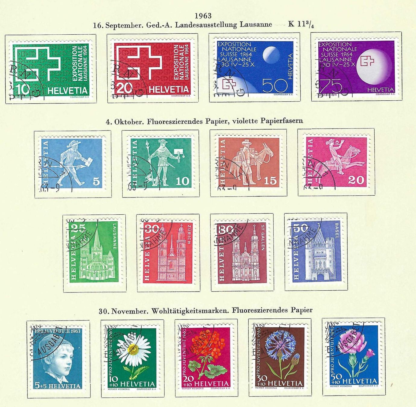Alle Briefmarken: POSTEN SÄTZE 1963, ET-0 – Gebraucht aus Pura von ulisse1957 1