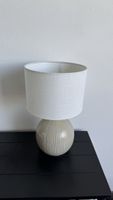 Tischlampe Keramik Beige Weiss guter Zustand