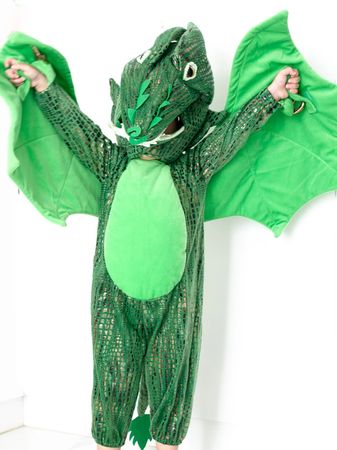 Pottery Barn Dragon/Dinosaur Halloween Costume 7-8 years 128