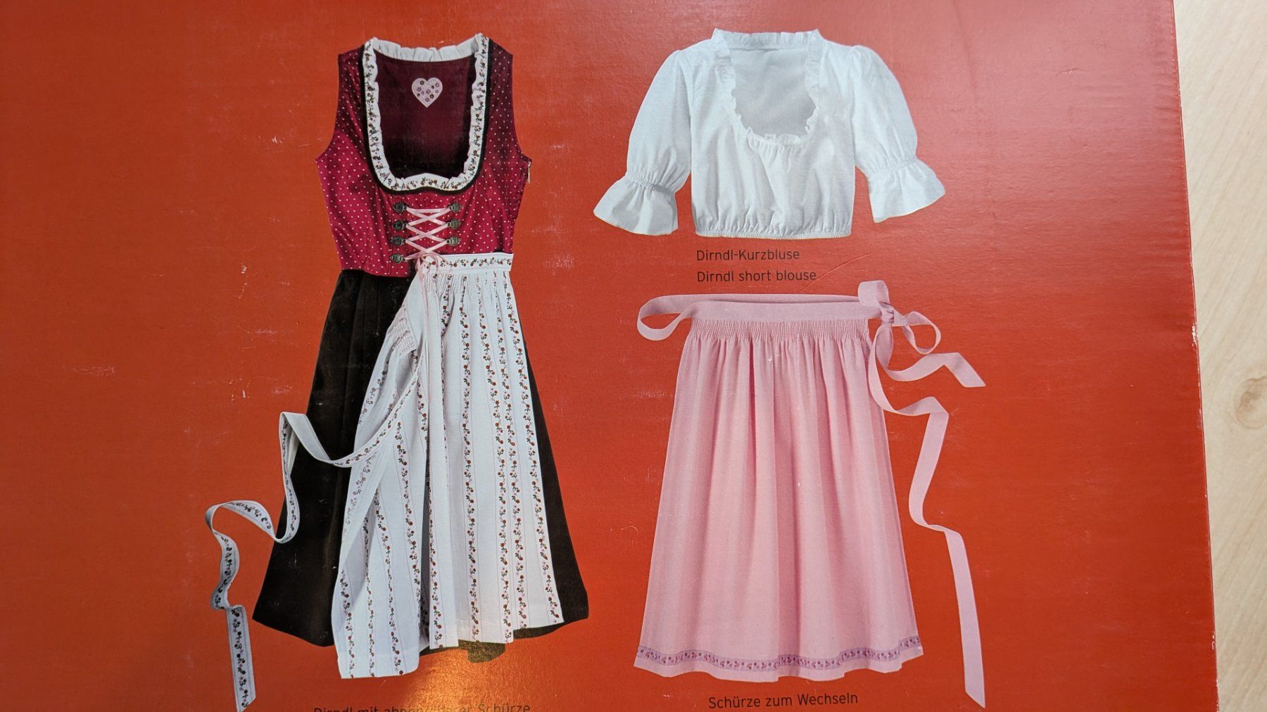 Tchibo Vestiti: Dirndl Gr. 38 Oktoberfest Mottoparty Tchibo 4 teilig – Usato da Horw venduto da Rebuho