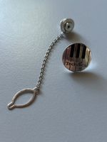 Anstecknadel Krawattennadel Technics Klaviertasten silber...