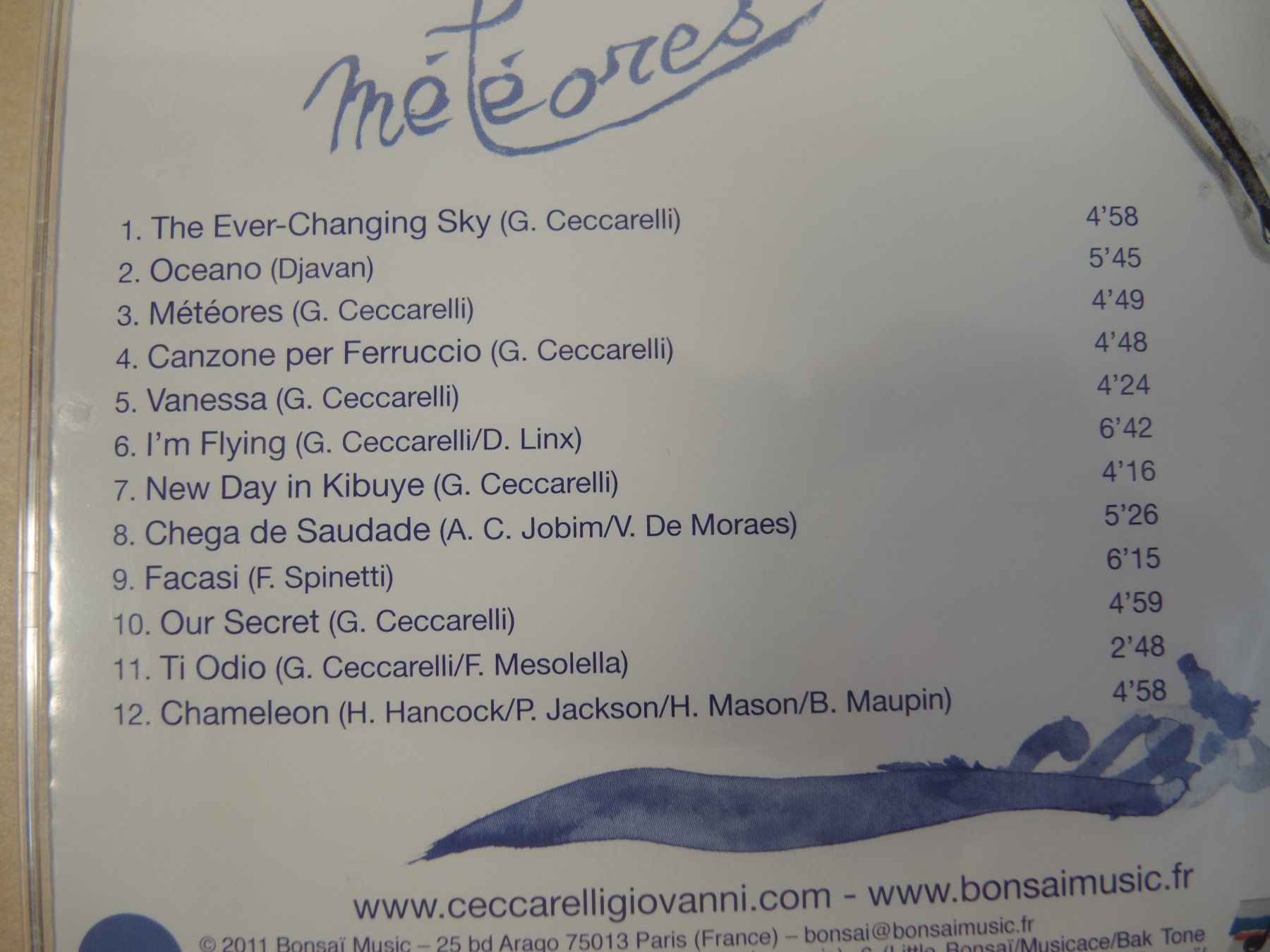CD: Giovanni Ceccarelli Trio - Meteores CD Jazz – Usato da Rorschach venduto da maeck8 3