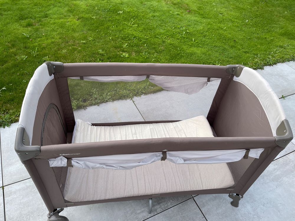 Lit De Voyage Pour Bébé Aubert Concept, Avec Matelas (Gebraucht) In