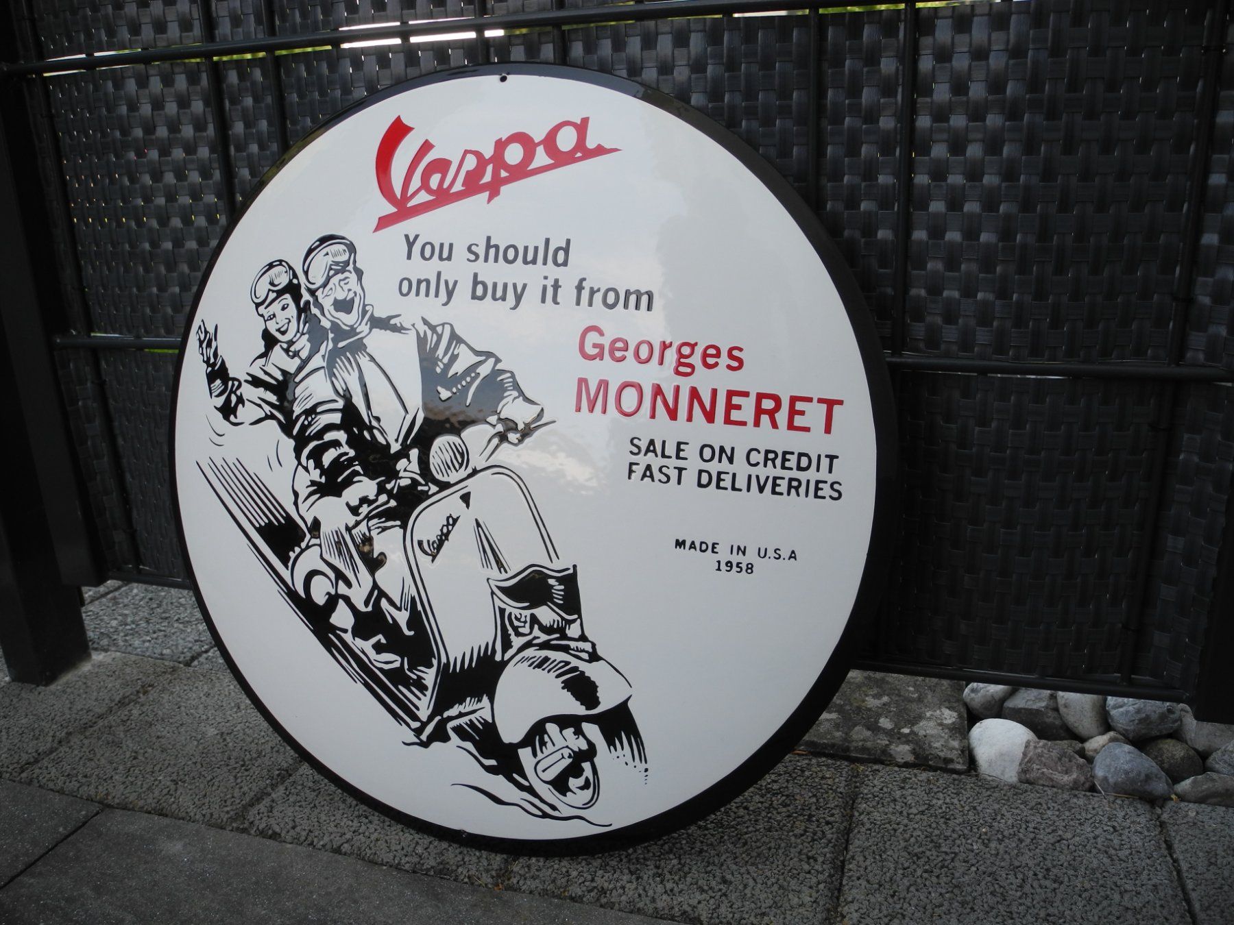 Vespa Ecriteaux: GROSSES VESPA EMAILSCHILD – Neuf (Voir description) à Reinach AG par Huckleberrysix 3