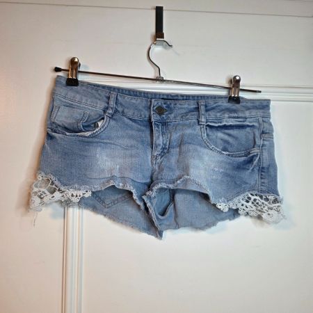 Tally Weijl Hot Pants Gr. 38/M Denim mit Spitze