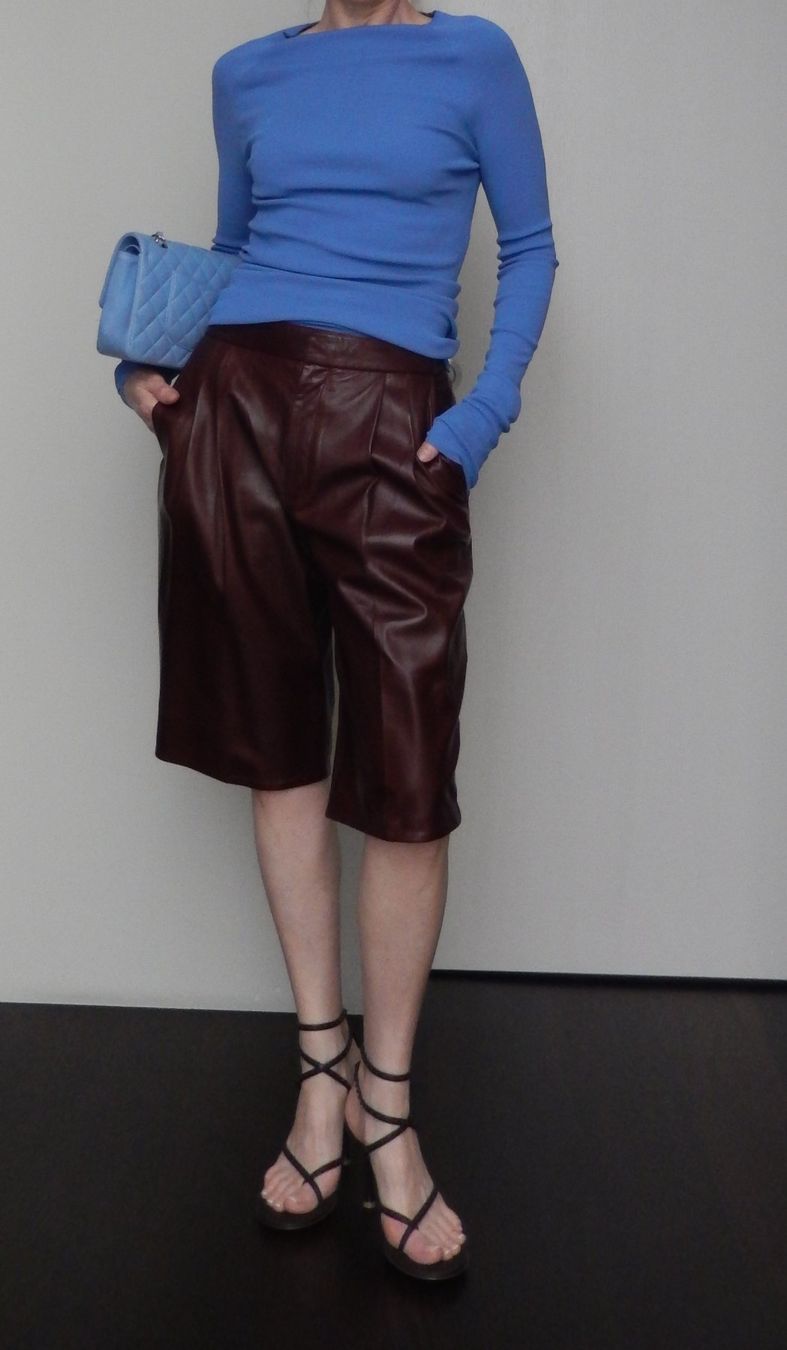 Jil Sander Hosen: Orig. JIL SANDER Nappa Leder Bermudas Gr. 36 – Gebraucht aus Tuggen von vivira