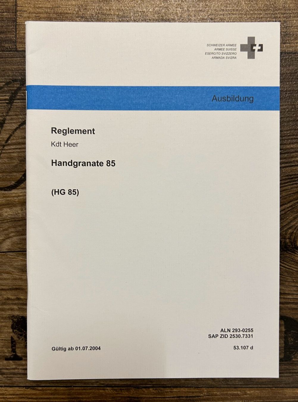 Libri: Regl 53.107 d Handgranate 85 – Nuovo (secondo la descrizione) da Geuensee venduto da M1812