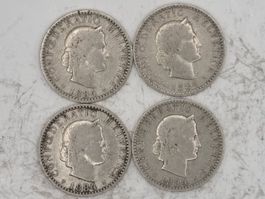 20 rappen 1884 Lot 4 Stück