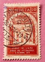 Nr.167 getempelt  50 Jahre Weltpostverein 1924  