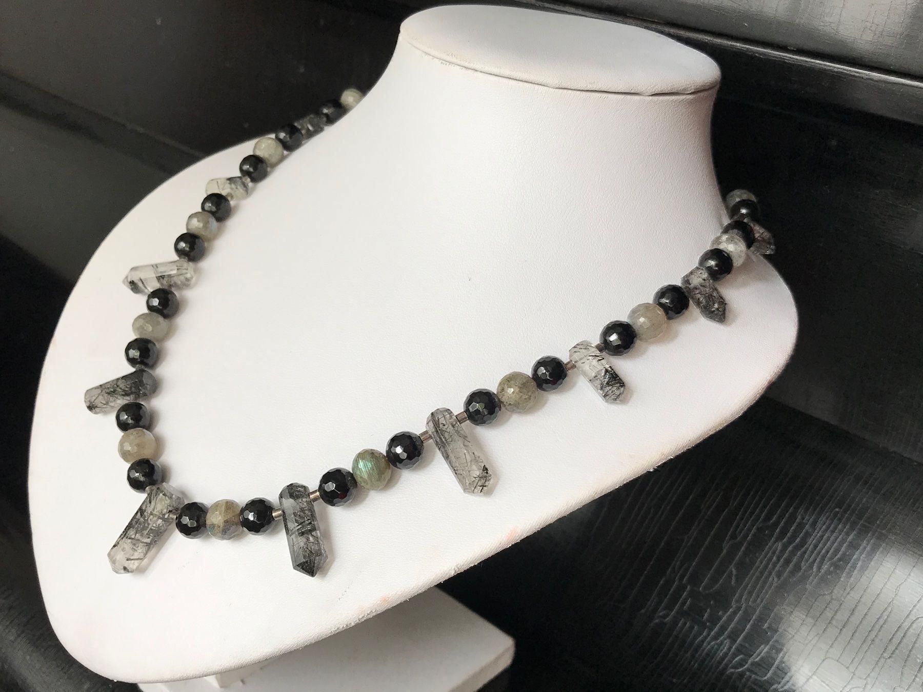 Onyx Colliers: Labradorit, Rutilquarz, Onyx Collier NEU – Neuf (Voir description) à Basel par Chili007 6