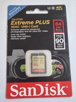 SanDisk Extreme PLUS SDXC UHS-I Card 64GB 90 MB/s NEU