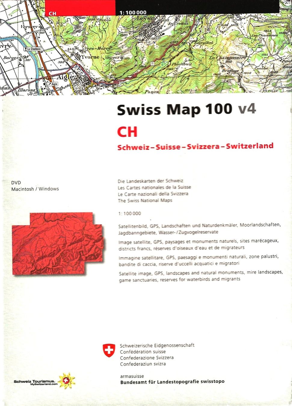 Cartine & Atlanti: Swiss Map 100 v4 1:100'000 – Usato da Lenk im Simmental venduto da Ruedauph 1