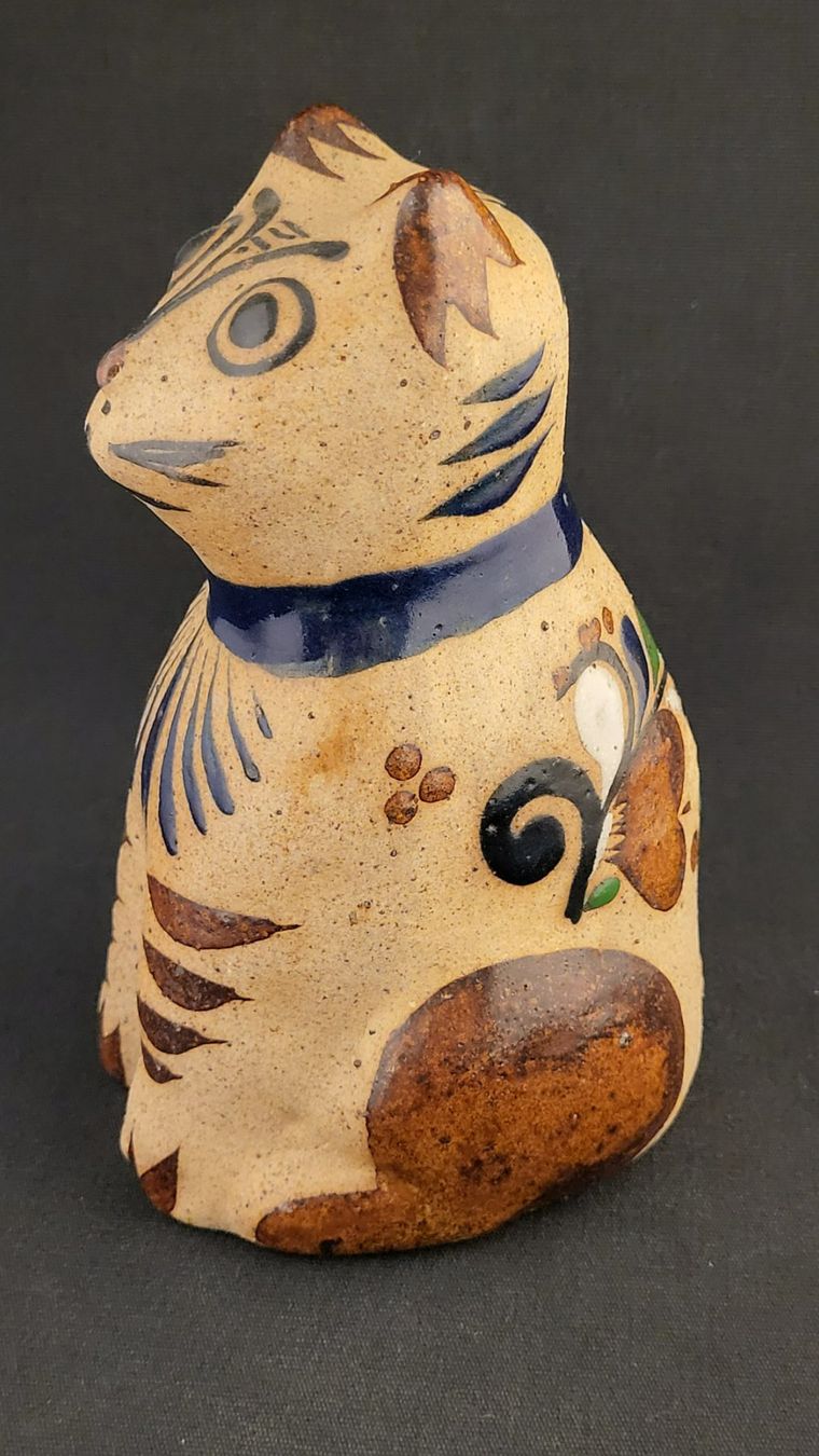 Statuette: Handgefertigte Ton-Katze MEXICO – Usato da Basel venduto da spinne02 5