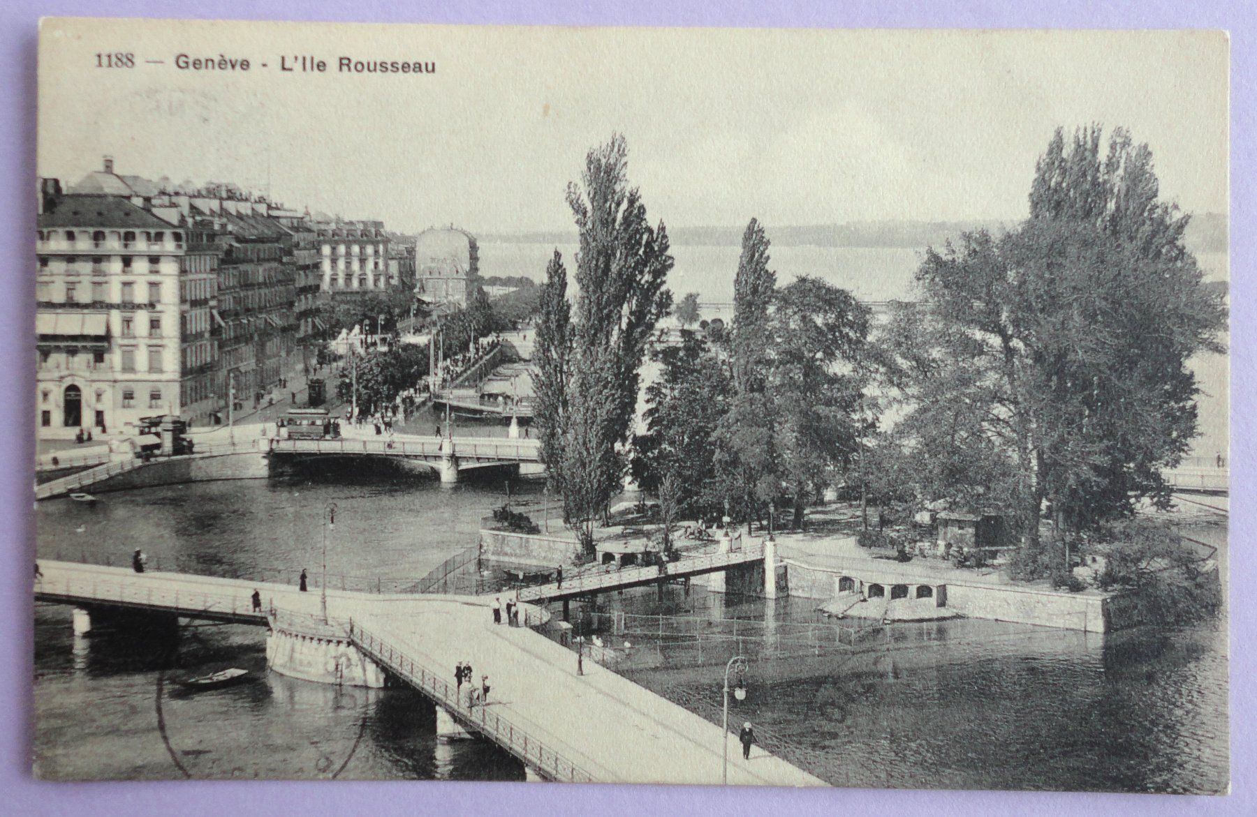 Cartoline postali: Genève - L' Ile Rousseau – Usato da Fétigny venduto da Billy2miny