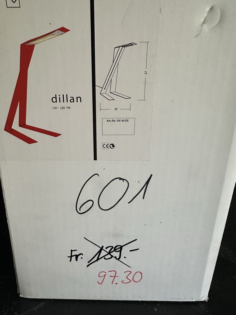 Lampade: Dillan LED Lampe 7W rot, Designobjekt, originalverpackt – Nuovo e nell'imballaggio originale da zürich venduto da PatCat02 2