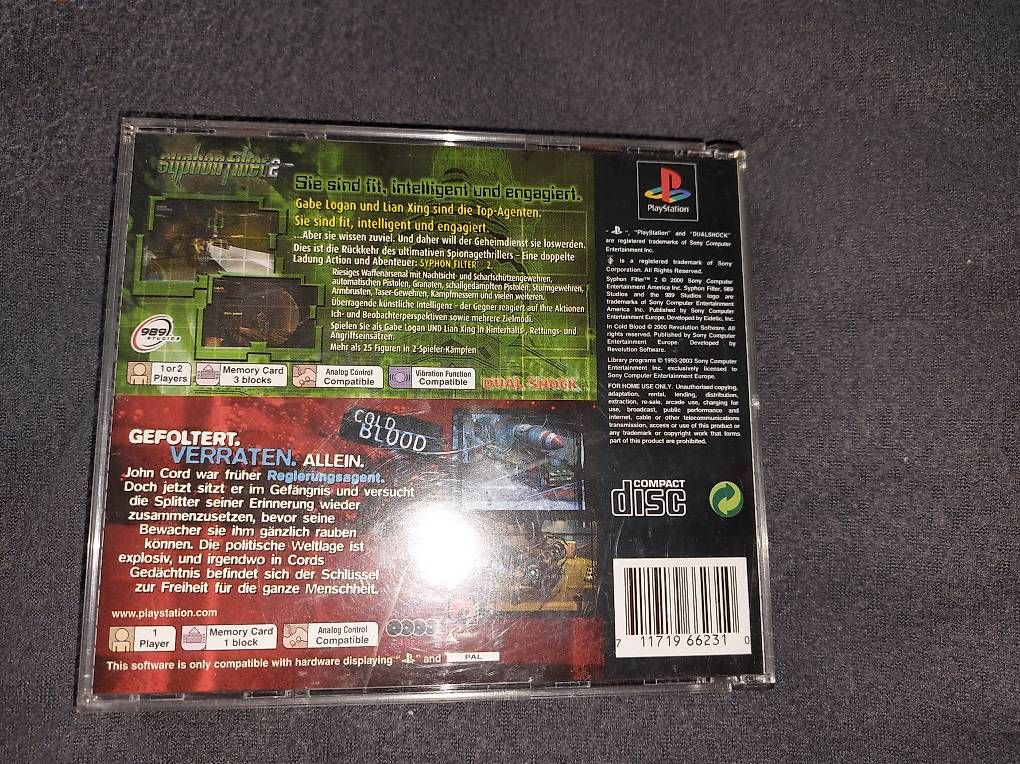 Giochi: Syphon Filter 2/ Cold Blood PS 1 Doppelpack – Usato da Bäch SZ venduto da Retroandy 3