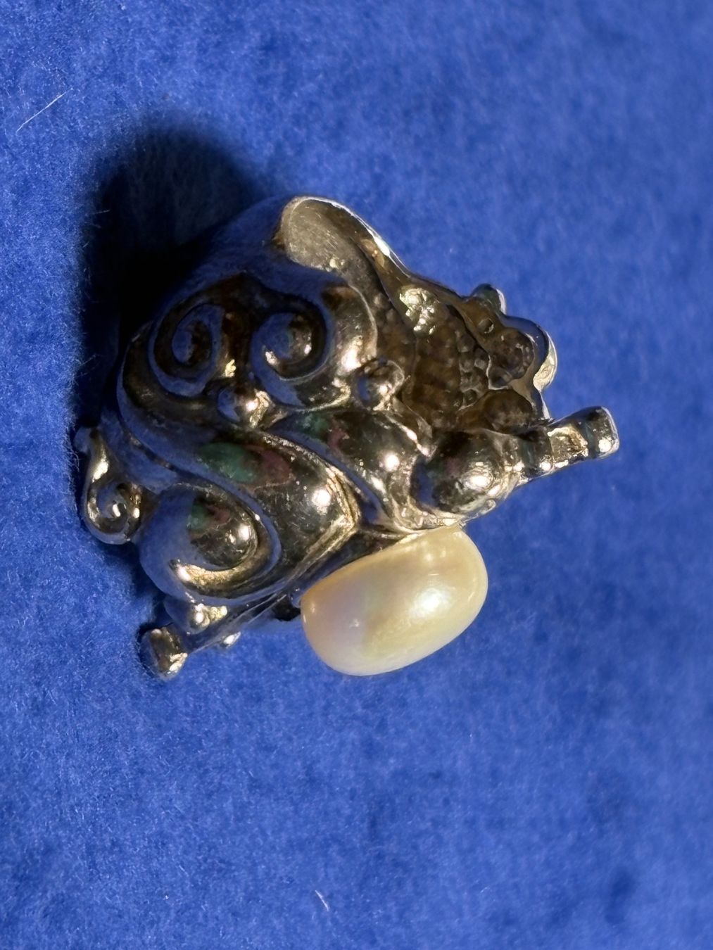 Olga Ribler Bagues: Ring Silber mit Perle auffälliges Design Grösse 52 – D'occasion à St. Peterzell par verena40 2