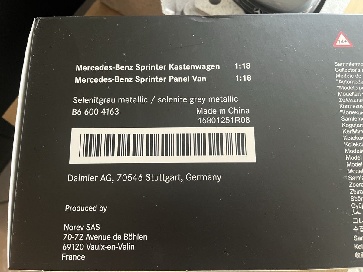 Norev Modellini d'auto: Mercedes-Benz Sprinter 1/18 Norev – Nuovo e nell'imballaggio originale da Léchelles venduto da Mlinspiration 9