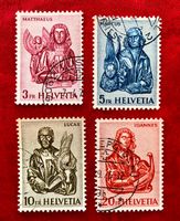 Evangelisten gestempel Nr.381/ 382/ 383/ 384   