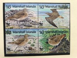 WWF Marschall Inseln 1997 Borstenbrachvogel Satz postfrisch