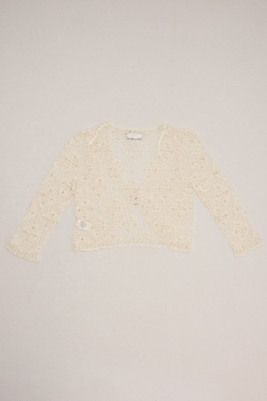 Bolero: Wallis Boléro Crochet Écru Métallisé T. M – Usato da Fribourg venduto da re-fine 3