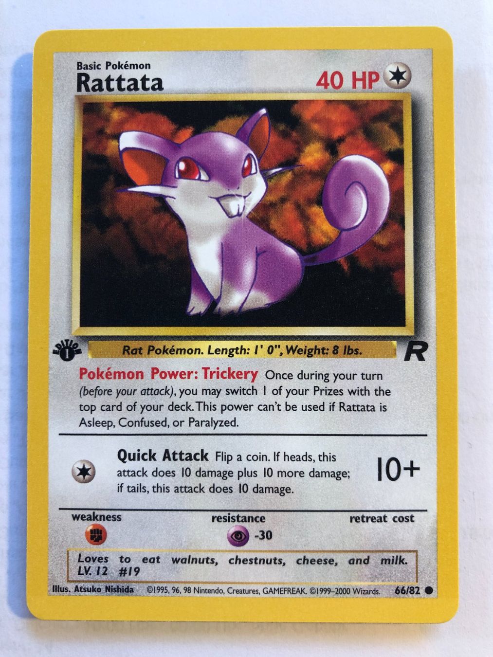 Sammelbilder & Trading cards: Rattata 1st Team Rocket - MINT - ab 1.- – Gebraucht aus Giubiasco von dan_pr8b