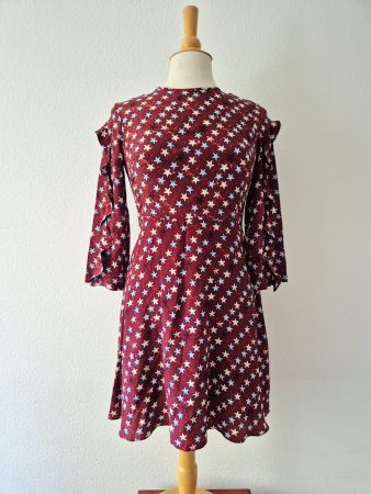 KLEID DRESS SANDRO PARIS SEIDE SILK SOIE SEIDENKLEID TOP