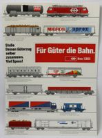 SBB Aufkleber Migros Avia Coop Alusuisse für Güter die Bahn