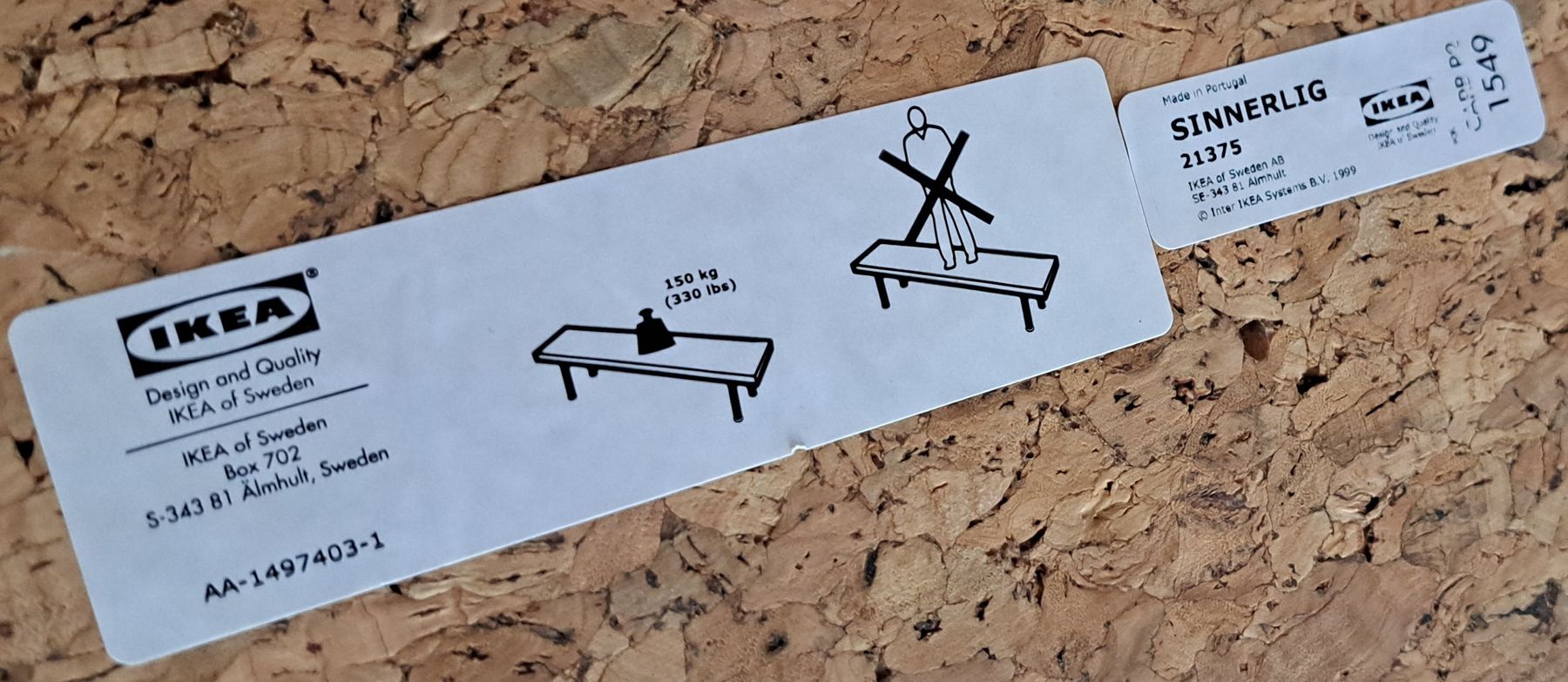 Bänke: IKEA SINNERLIG 21375 Korkbank – Gebraucht aus Aarau von McFlurry92 1