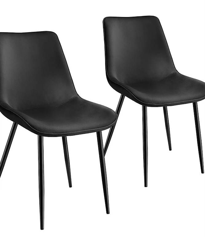 Sedie: 4Stk. neue, schwarze, samtige Stühle – Nuovo (secondo la descrizione) da Necker venduto da liq24 1