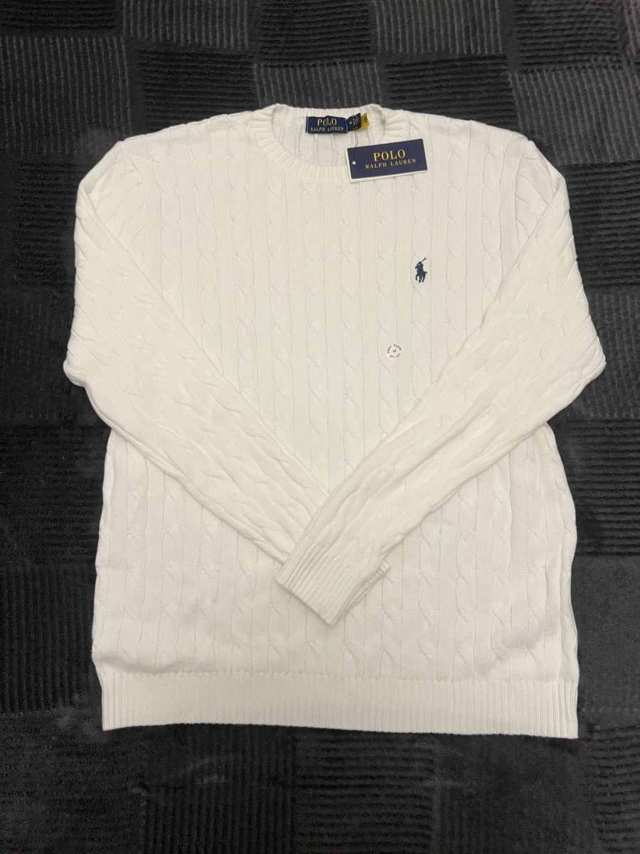 Ralph Lauren Maglioni & Felpe: Polo Ralph Lauren Strickpullover Gr.M/Weiss – Nuovo e nell'imballaggio originale da Zürich venduto da steal-deals 1