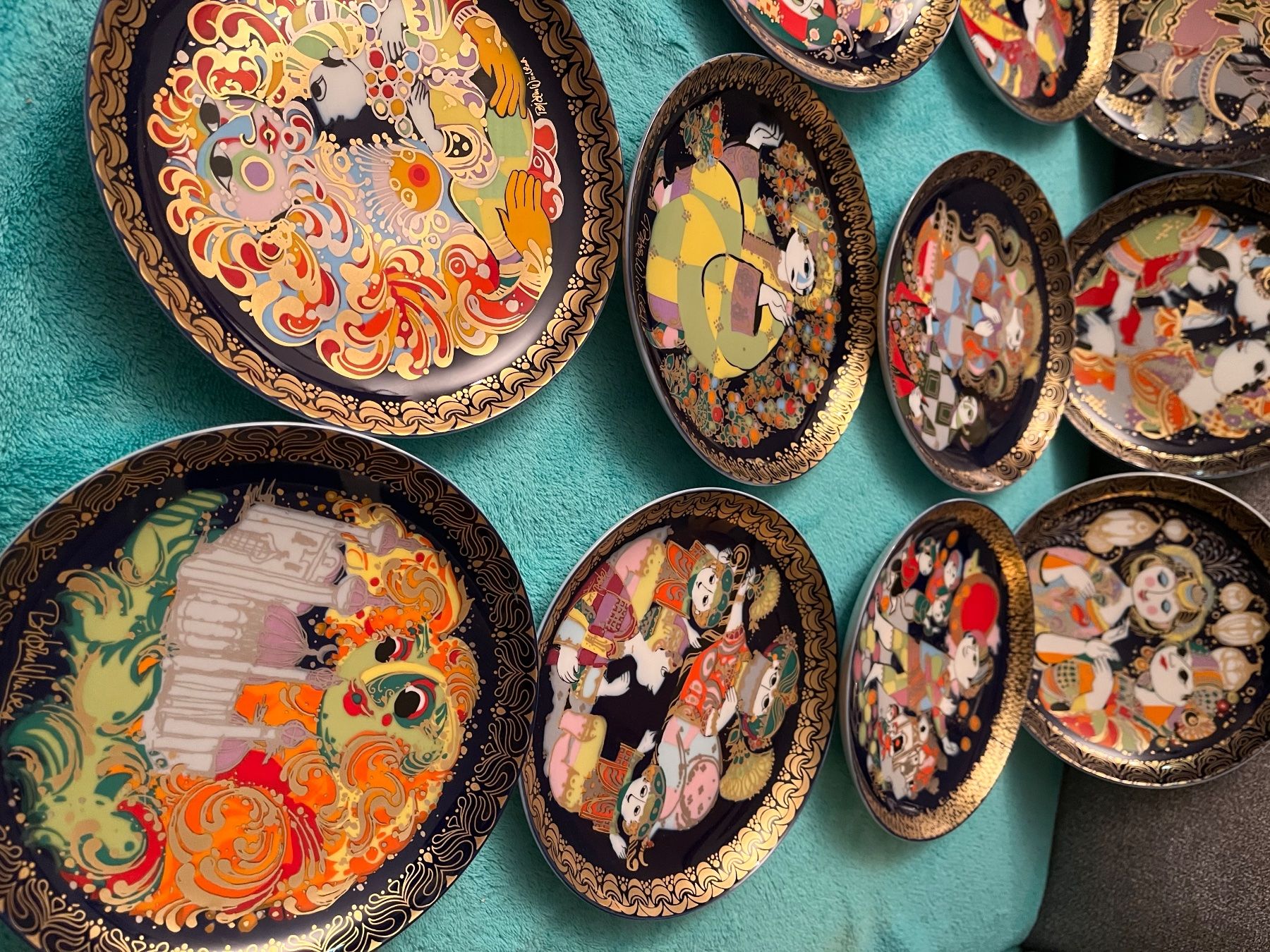 Piatti: Russische Märchen Teller Wandteller Sammelteller Set – Usato da Basel venduto da Kaffee_und_Kunst 4