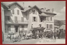 St.Cergue 1913 -  La Poste, belebt