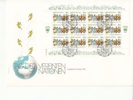 Uno New York, Mi 540-541 Kl. Bogen 2 FDC