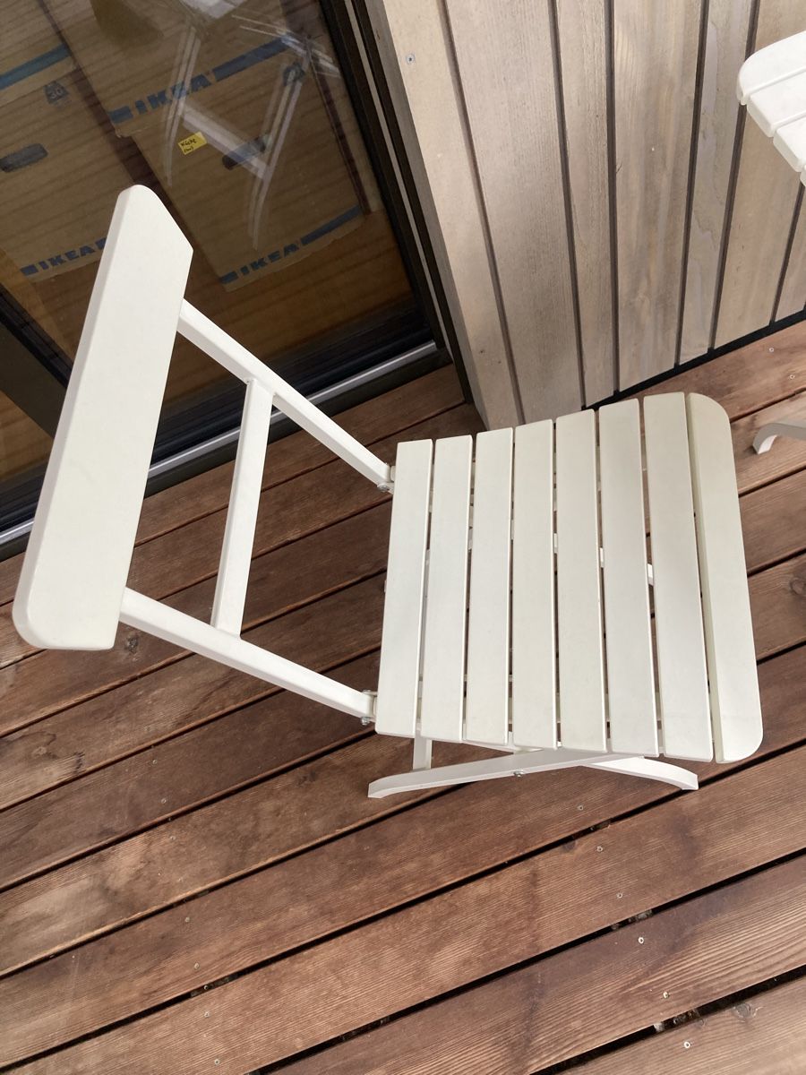 Ikea Set di tavolo e panche: Ikea Gartentisch weiss holz – Usato da Winterthur venduto da butterfly210 2