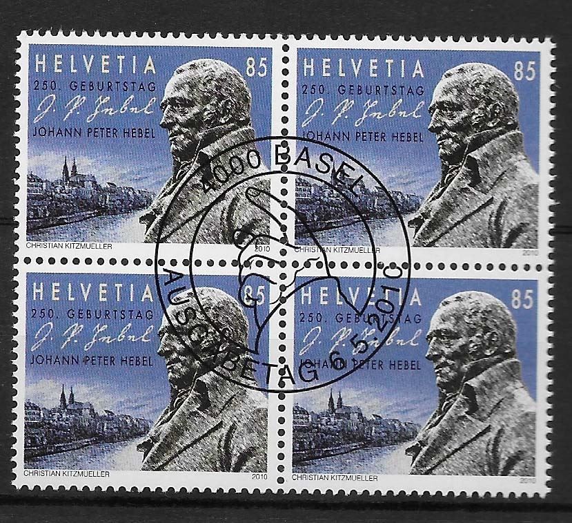 Tutti i francobolli: B1356 - Peter Hebel bloc4 1er jour – Usato da Trélex venduto da Phil_Albert
